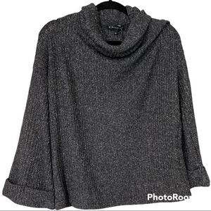 Gibsonlook charcoal cowl neck sweater NWT Medium